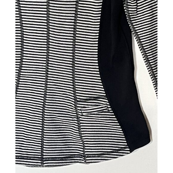 Lululemon Run U-Turn Mini Check Pique Heathered Black White Pullover Top - Picture 9 of 16